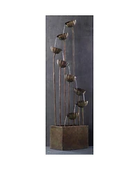 Artistic Floral Water Feature with Energy Efficient Ul Pump for Home Decor