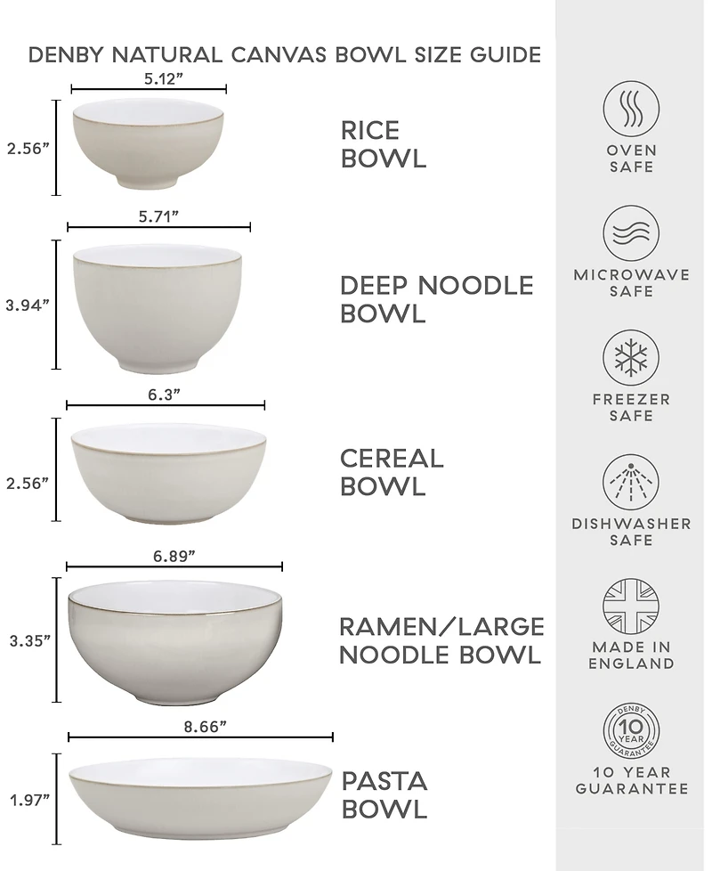 Denby Natural Canvas Tall Noodle Bowl