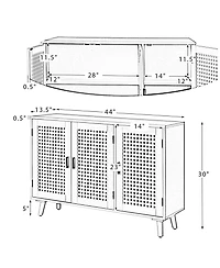 Hulala Home Gius Contemporary Accent Cabine with Beech Wood Doors