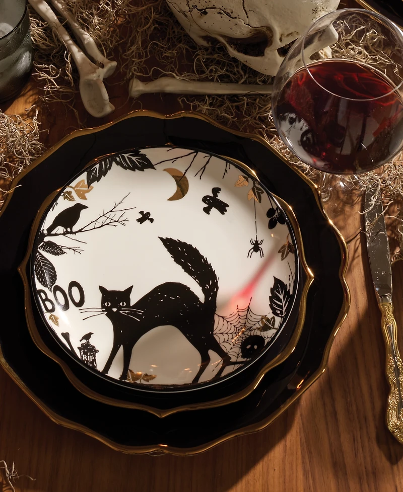 Lenox Vintage Halloween Haunted Assorted Accent Plates, Set of 4
