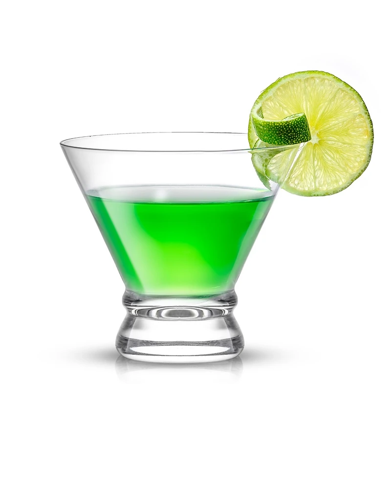 JoyJolt Afina Stemless Martini Glasses - 8 oz, Set of 4