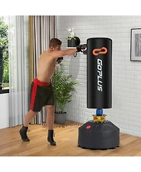 Costway Freestanding Punching Bag with Stand Suction Cup Base 5-layer Construction Adults
