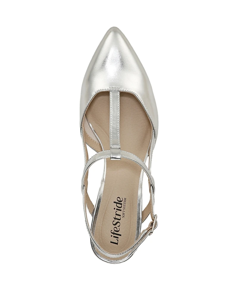 LifeStride Women's Aire T-Strap Dress Slingback Pumps