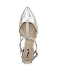 LifeStride Women's Aire T-Strap Dress Slingback Pumps