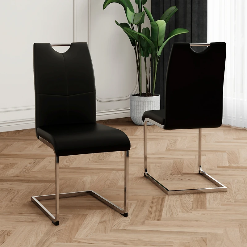 Streamdale Furniture Modern Ergonomic Dining Chair with Non-Slip Feet (Set of 2)