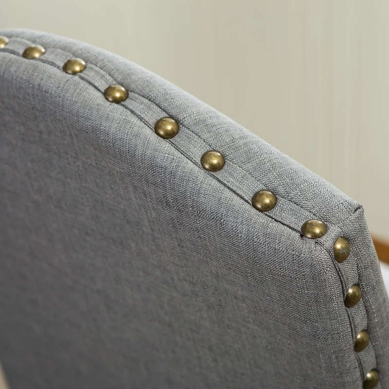 Streamdale Grey Nailhead Parson Chair Set (2)