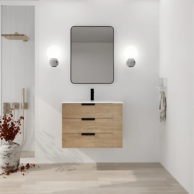 Streamdale Space-Saving Bathroom Vanity with Self-Closing Drawers