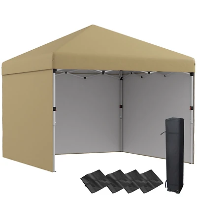 3-Wall Custom Height Pop-Up Gazebo for Outdoor Occasions