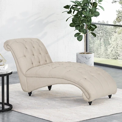 Streamdale Indulge in Comfort & Style Curved Button Tufted Stitched Lounge Chair
