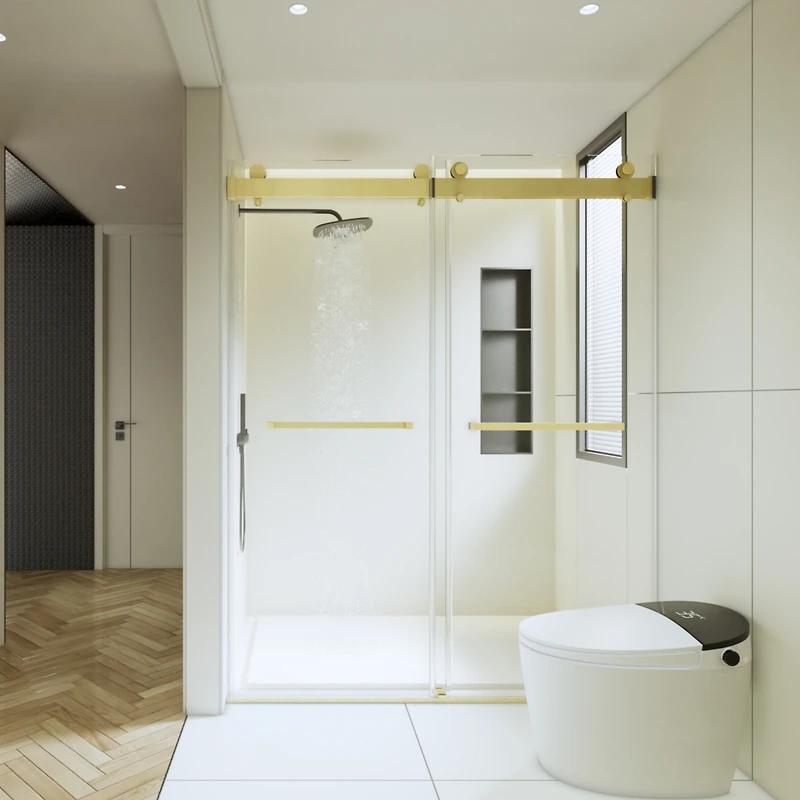 Streamdale Adjustable Semi-Frameless Sliding Shower Door