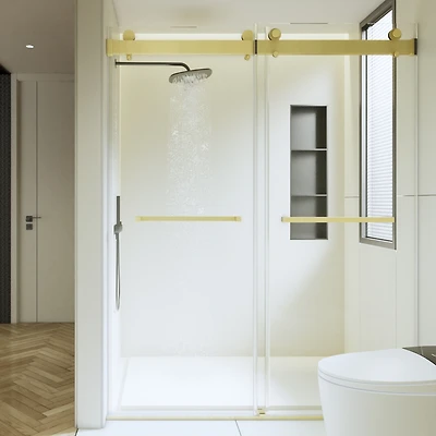 Streamdale Adjustable Semi-Frameless Sliding Shower Door