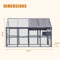 Streamdale Furniture Spacious Outdoor Cat House with Walk-In Door and Weatherproof Roof