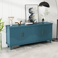 Streamdale Furniture Olive Green Modern Farmhouse Floor Cabinet with Adjustable Shelves