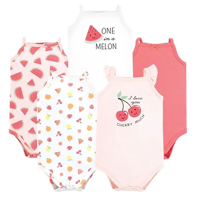Hudson Baby Girls Soft Cotton Sleeveless Onesies