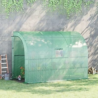 Walk-In Greenhouse with Galvanized Frame, Shelves, and Uv Resistant Cover