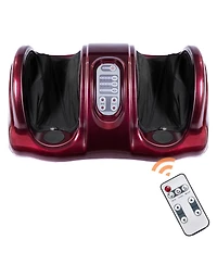 Slickblue Therapeutic Shiatsu Foot Massager with High Intensity Rollers-Red