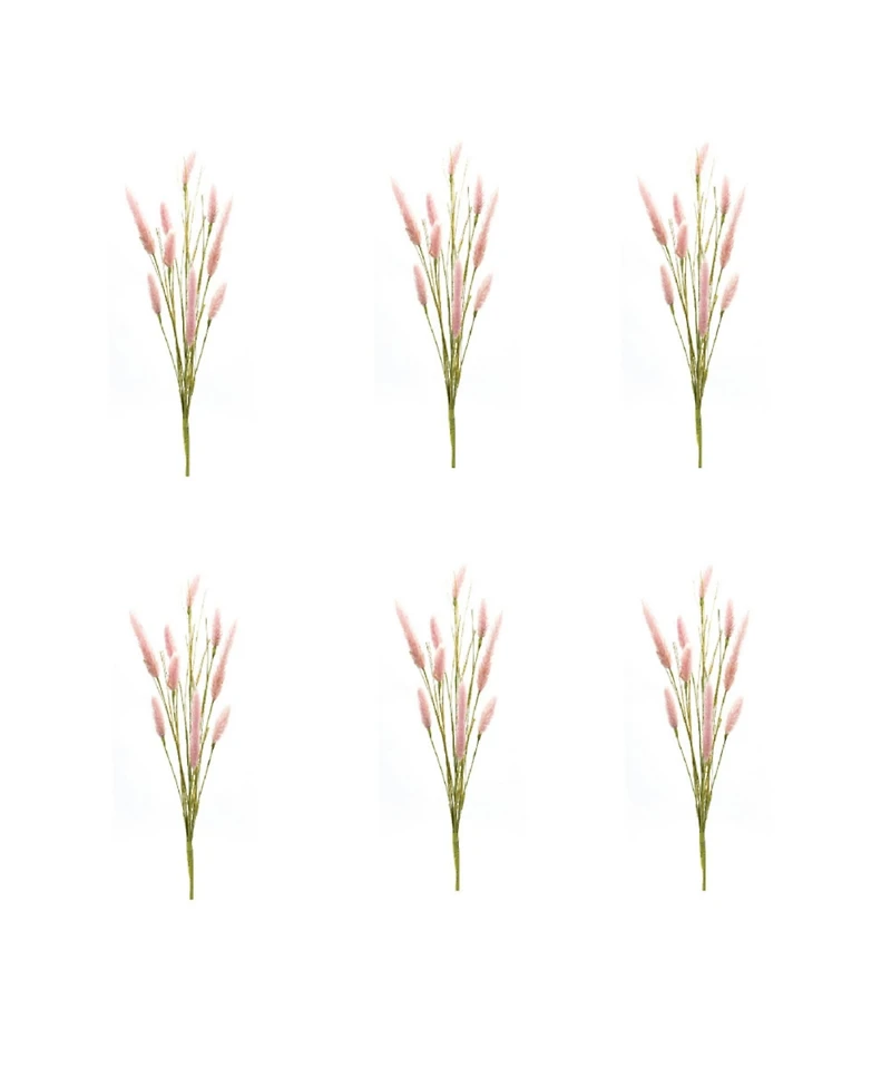 Set of 6 Foxtail Spray Stems - Lifelike Faux Botanicals for Floral Arrangements and Home Decor
