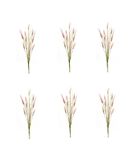 Set of 6 Foxtail Spray Stems - Lifelike Faux Botanicals for Floral Arrangements and Home Decor