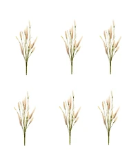 Set of 6 Foxtail Spray Stems - Lifelike Faux Botanicals for Floral Arrangements and Home Decor