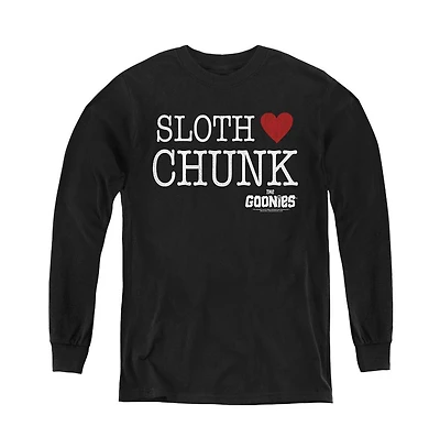 The Goonies Youth Sloth Heart Chunk Long Sleeve Sweatshirt