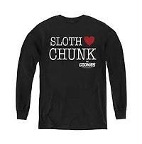 The Goonies Youth Sloth Heart Chunk Long Sleeve Sweatshirt