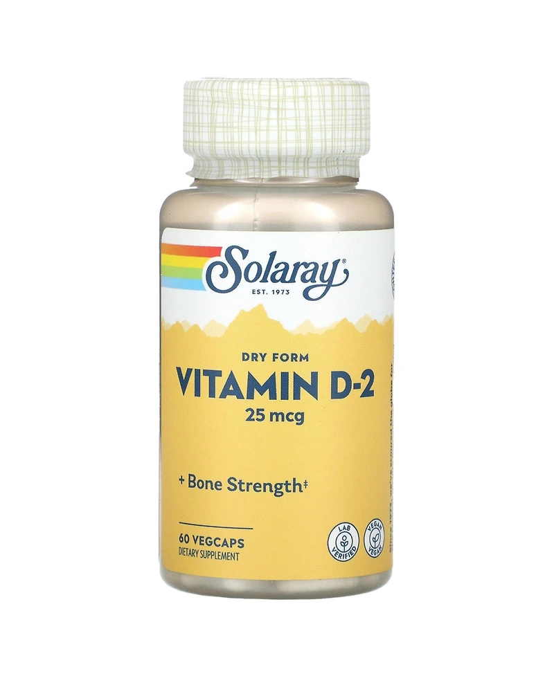 Solaray Dry Form Vitamin D-2 25 mcg