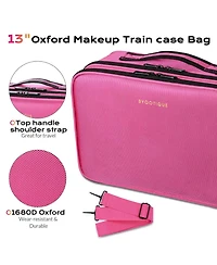 Byootique 13" Makeup Train Case Cosmetic Organized Bag Travel Storage Backpack