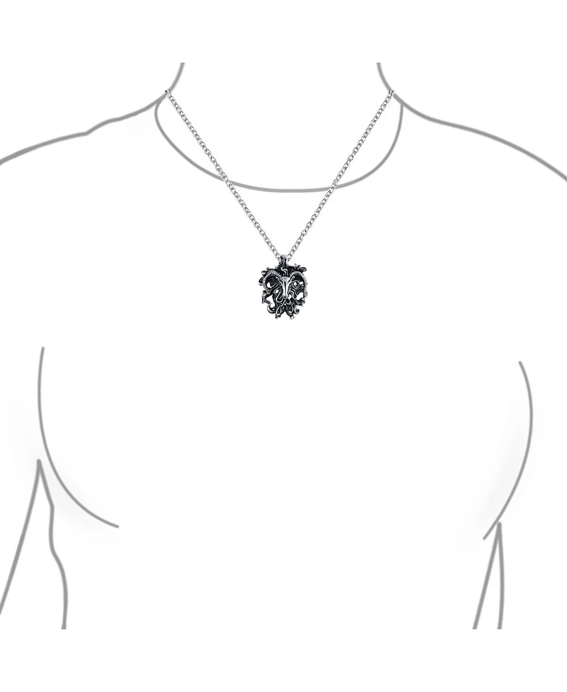Bling Jewelry Aries Ram Head Zodiac Sign Astrology Horoscope Pendant Necklace Sterling Silver Men