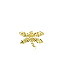 Bling Jewelry Tiny 14K Gold Cubic Zirconia Canary Yellow Helix Cartilage Ear Lobe Piercing Daith Dragonfly Firefly Butterfly 1 Piece Stud Earring Scre