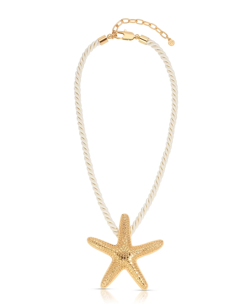 Ettika Silk Cord Starfish Pendant Necklace