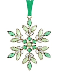 Swarovski Green Crystal Hanging Snowflake Ornament