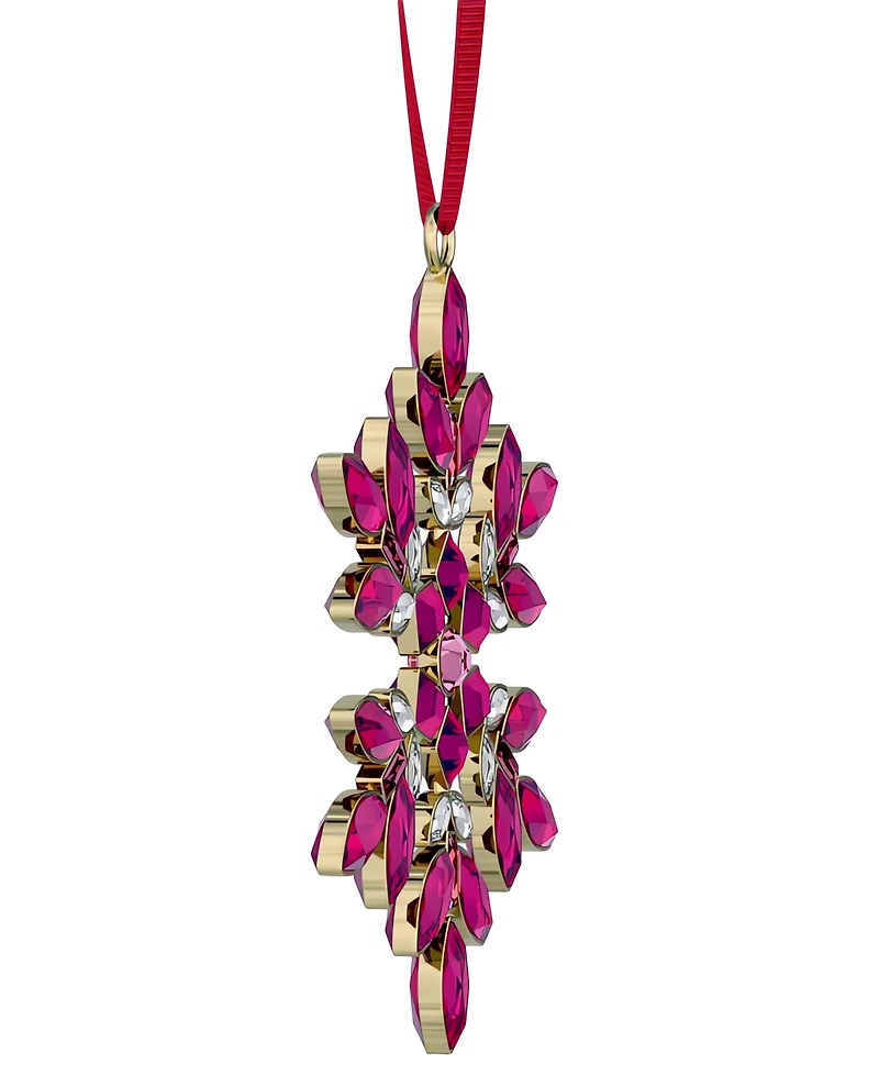 Swarovski Red Crystal Hanging Snowflake Ornament