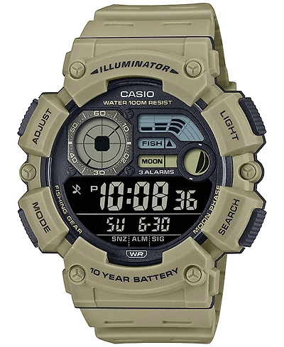 Casio Men's Digital Tan Resin Strap Watch 50mm