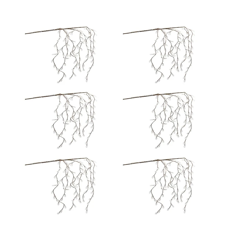 Slickblue Icy Hanging Branch (Set of 6) 22.75"h Acrylic