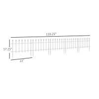Outsunny 9.2' Garden Fence Border Edging, Pack of 5,