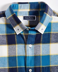 Club Room Men's Regular-Fit Plaid Flannel Shirt, Created for Macy's