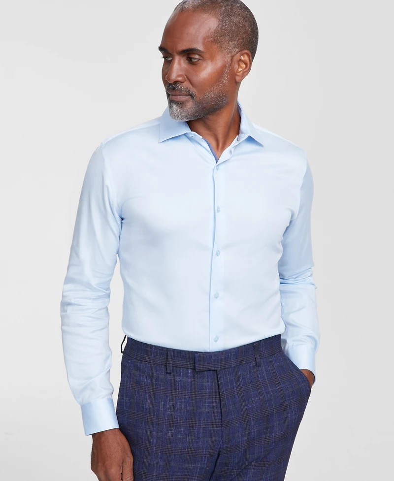 Bar Iii Men's Spread-Collar Sateen Dress Shirt