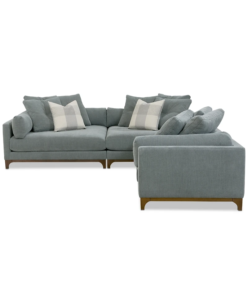 Closeout! Brendalyn 3-Pc. Modular Fabric Sectional Chaise & Sofa Set, Created for Macy's