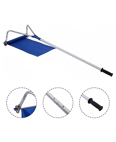Lightweight Roof Rake Snow Removal Tool 20FT Adjustable Telescoping Handle