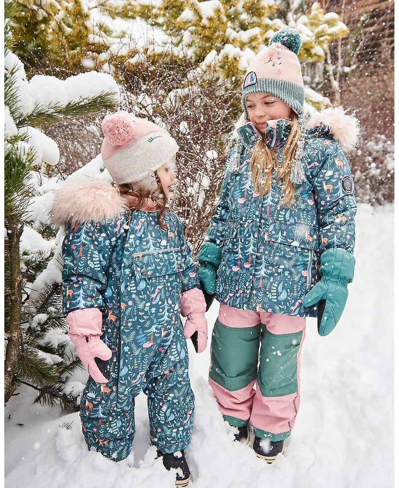 Deux par Deux Kids Unisex Solid Mittens Sage Green