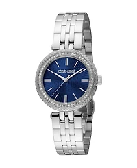 Roberto Cavalli Women's Quartz Silver-tone Stainless Steel Watch 30mm