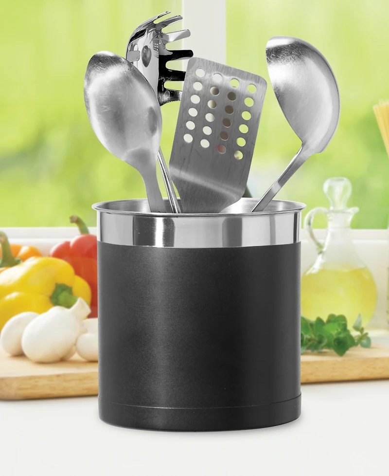 Oggi 7" Jumbo Stainless Steel Utensil Holder