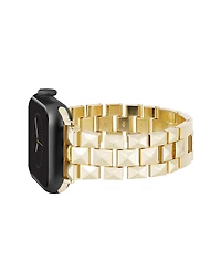 Nine West Women's Gold-Tone Alloy Pyramid Link Bracelet Designed for 38/40/41mm Apple Watch