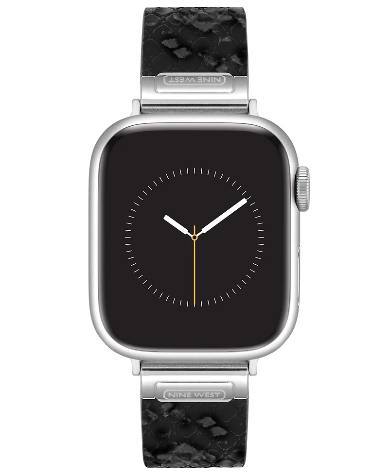Nine West Women's Brown Snakeskin Pattern Leather Band Designed for 38/40/41mm Apple Watch