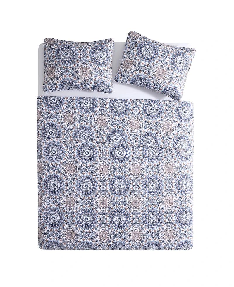 Closeout! Vcny Home Sea Medallion 3-Piece Quilt Set