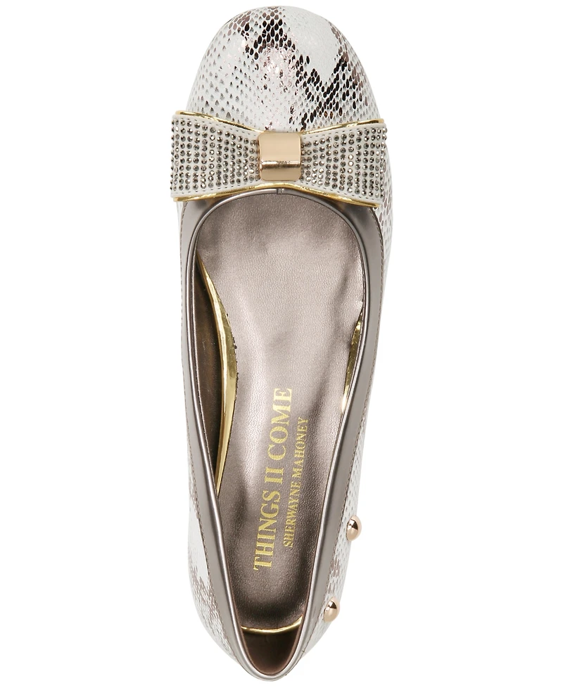 Things Ii Come Women's London Luxurious Embellished Ballet Flats