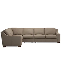 Closeout! Kovner 4-Pc. Leather Sectional L-Shaped Set, Created for Macy's