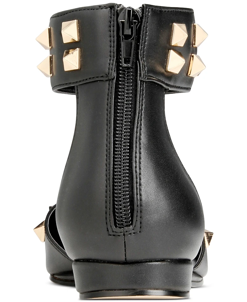 Aaj By Aminah Women's Lennox Studded Ankle-Strap Flats