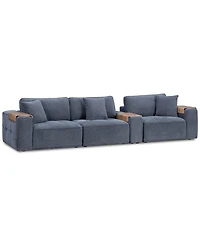 Nycolle 4-Pc. Modular Fabric Sectional with Console, Created for Macy's