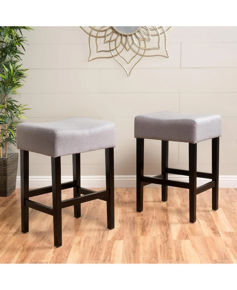 Streamdale Modern Bonded Leather Transitional Counter Stools, Set of 2 (Brown)